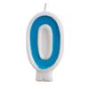 Birthday Candle - Number 0 - Blue Number Cake Toppers