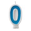 Birthday Candle - Number 0 - Blue Number Cake Toppers