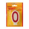 Birthday Candle - Number 0 - Red Number Cake Toppers