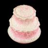 Two Tier Pink Wedding Cake Candle - Decorated Two Levels