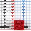 Bordeaux Square Pillar Candle - Glitter Stand Out Love Words