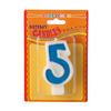 Birthday Candle - Number 5 - Blue Number Cake Toppers