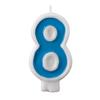 Birthday Candle - Number 8 - Blue Number Cake Toppers