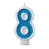 Birthday Candle - Number 8 - Blue Number Cake Toppers