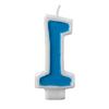 Birthday Candle - Number 1 - Blue Number Cake Toppers