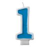 Birthday Candle - Number 1 - Blue Number Cake Toppers