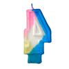 Colorful Birthday Candle - Number 4 - Mixed Color Number Cake Toppers