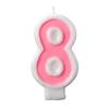 Birthday Candle - Number 8 - Pink Number Cake Toppers