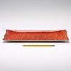 8x15 Orange Rectangle Glass Tray