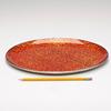 11 Inch Orange Round Glass Holder