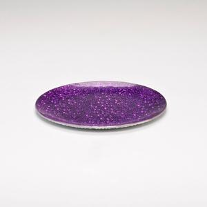 7 Inch Purple Round Glass Holder