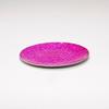 7 Inch Fuschia Hot Pink Round Glass Holder