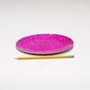 7 Inch Fuschia Hot Pink Round Glass Holder