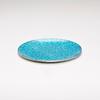 7 Inch Turquoise Round Glass Holder