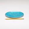 7 Inch Turquoise Round Glass Holder