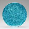 7 Inch Turquoise Round Glass Holder