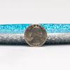 7 Inch Turquoise Round Glass Holder