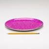 9 Inch Fuchsia Hot Pink Round Glass Holder