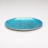 9 Inch Turquoise Round Glass Holder