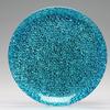 9 Inch Turquoise Round Glass Holder