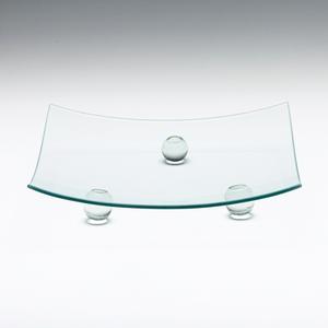Square Shaped Concave Glass Tray