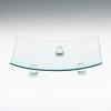 Square Shaped Concave Glass Tray