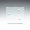 Square Shaped Concave Glass Tray