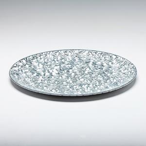 11 Inch Silver Round Glass Holder