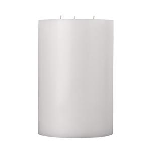 6x9 White 3 Wick Pillar Candle