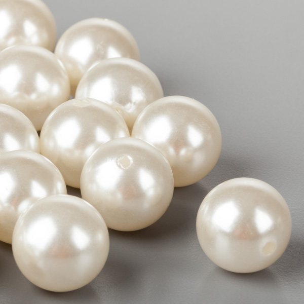 White Faux Pearls - 16 mm Fake Pearls