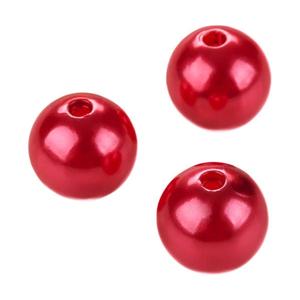 Red Faux Pearls - 14 mm Fake Pearls