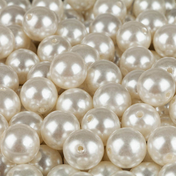 Cream Faux Pearls - 12 mm Fake Pearls