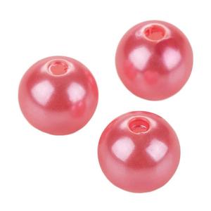 Watermelon Red Faux Pearls - 12 mm Fake Pearls