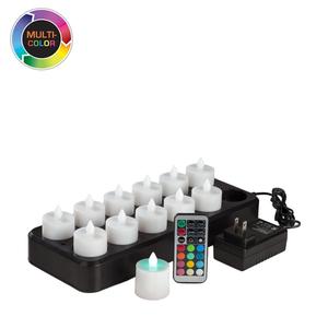 Titanium Series Rechargeable Candles Set - Multi Color