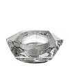 Glass Diamond Shaped Tealight Holder - Hexagon
