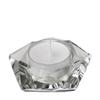 Glass Diamond Shaped Tealight Holder - Hexagon