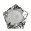 Glass Diamond Shaped Tealight Holder - Hexagon