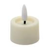 Flickering Battery Operated Black Wick Tea Light Candle - Warm White