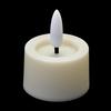 Flickering Battery Operated Black Wick Tea Light Candle - Warm White