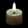 Flickering Battery Operated Black Wick Tea Light Candle - Warm White