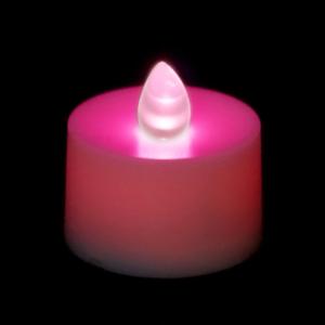 Flickering Battery Operated Tea Light Candle - Pink