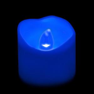 Flickering Battery Votive Candle - Blue