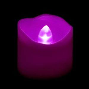 Flickering Battery Votive Candle - Purple
