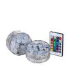 2 Pack Remote Controlled 10 LED Multi-Color Submersible LED Light