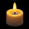Flickering Battery Operated Black Wick Tea Light Candle - Amber