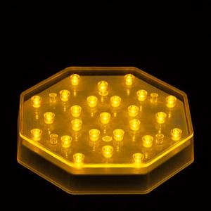 6 Inch Octagon Amber Light Base
