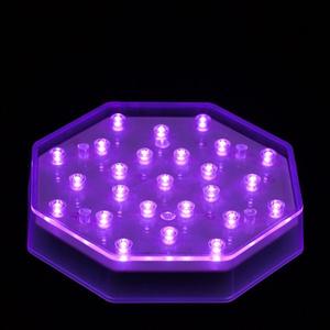 6 Inch Octagon Purple Light Base