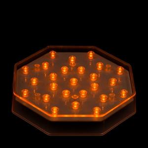 6 Inch Octagon Orange Light Base