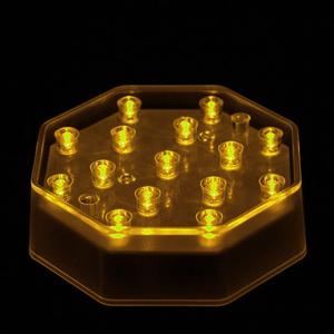 4 Inch Octagon Amber Light Base