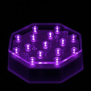 4 Inch Octagon Purple Light Base